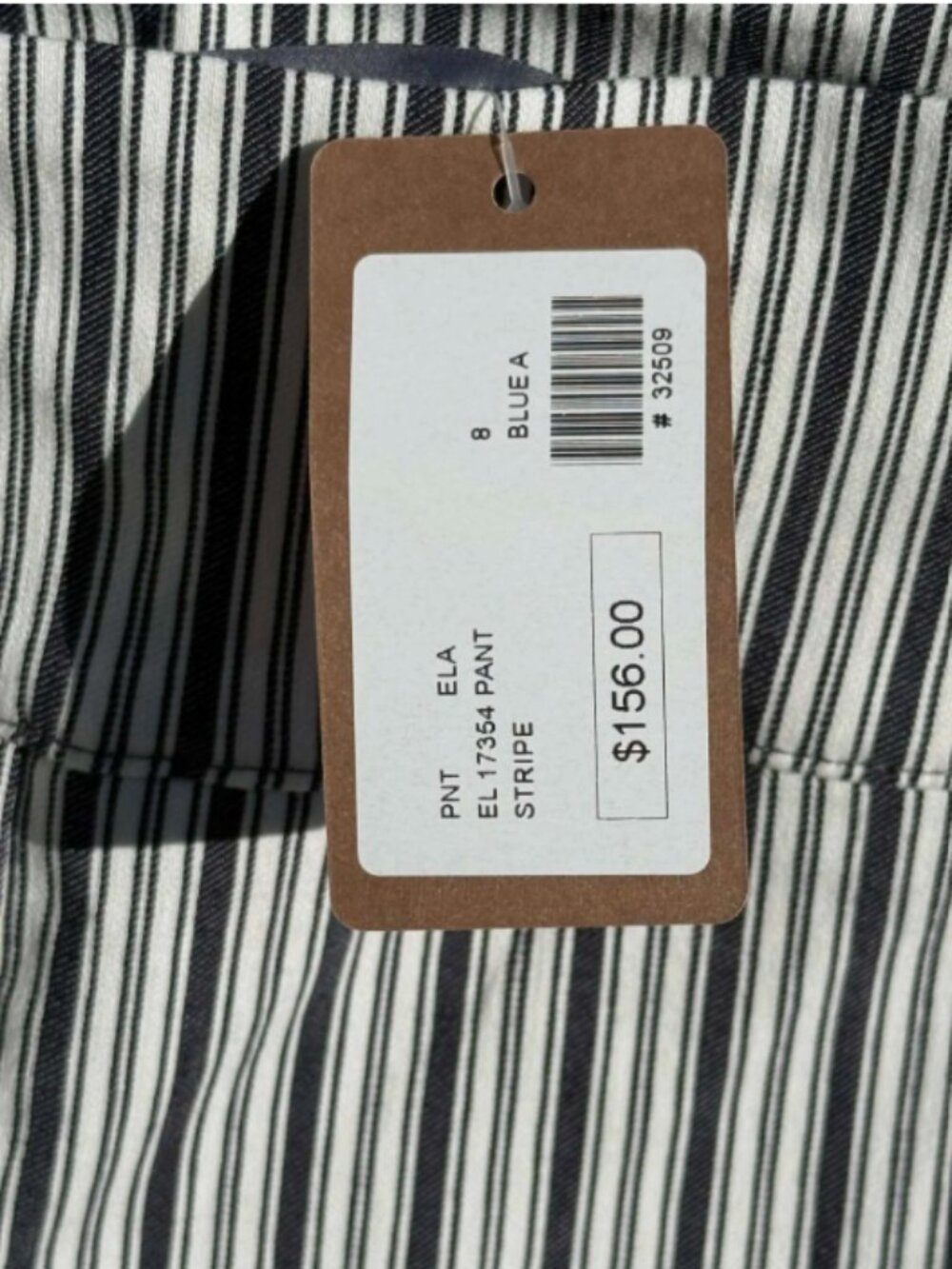 Eliott Blue Striped Capri Pants Y2K Office Siren Coastal Chic Size 8 NWT 3014